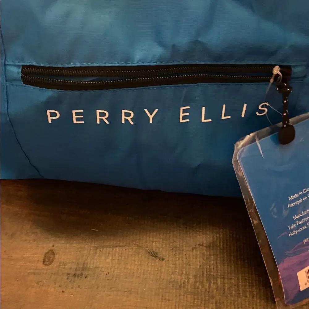 Perry Ellis Blue Duffel Bag